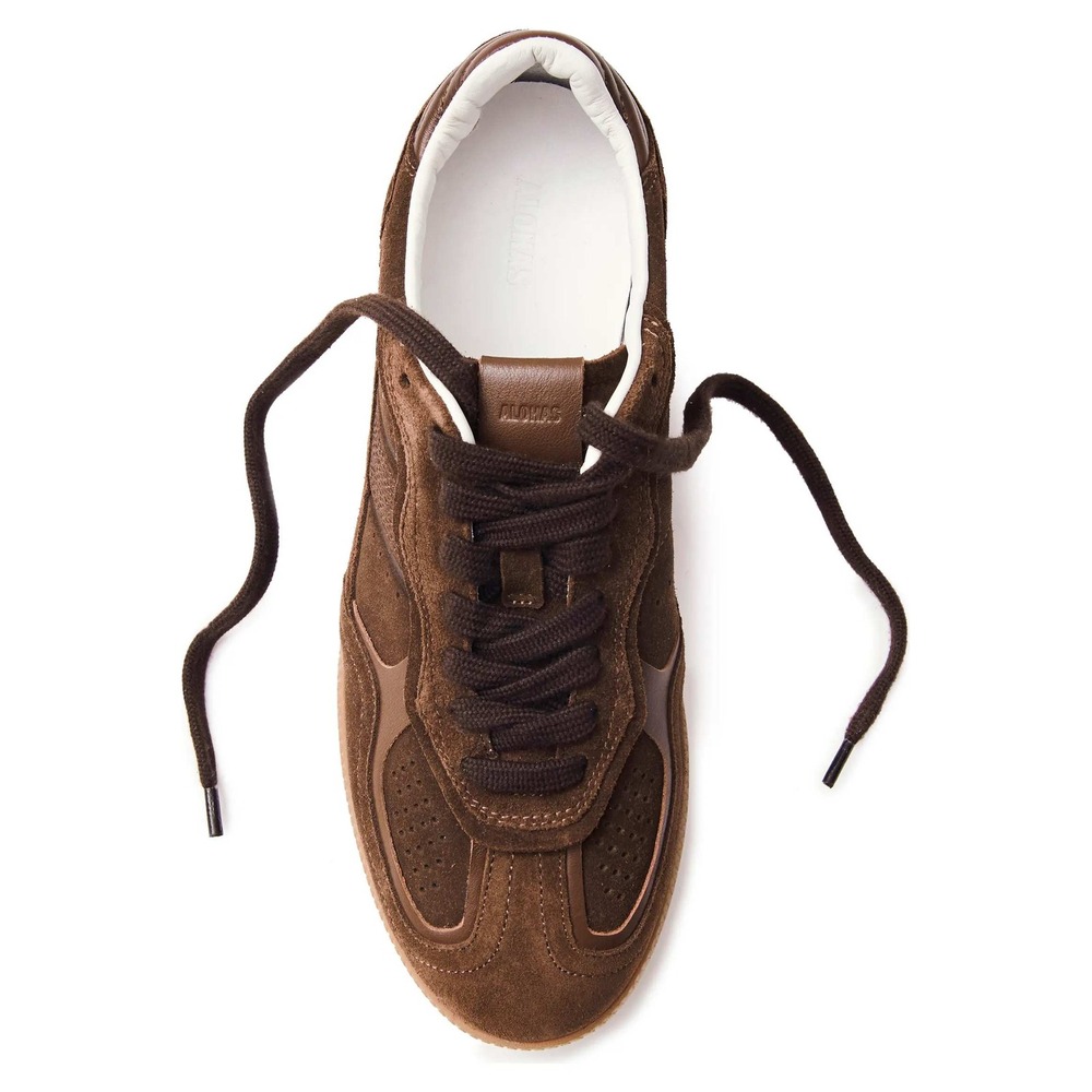 NEW ALOHAS Tb.490 Rife Chocolate Brown Leather Suede Sneakers Size 39 - Picture 3 of 12